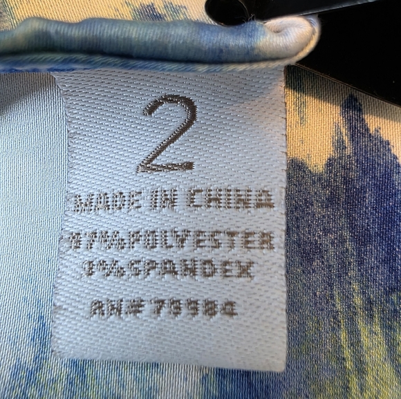 Chico’s Blue Green Abstract Print Sleeveless Tank Top Size 2 (M/L) - Picture 9 of 9